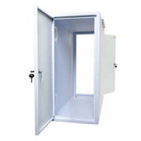 Towergehäuse-Schutzschrank T800 RESISTER - Hoher Staubschutz IP 50 mit aktiver Belüftung - HxBxT 700x330x800 mm - weiß