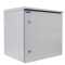19"-Netzwerkschrank RESISTER Pro mit Regendach - IP66 für Outdoor + Industrie - Vollblechtür - 12 HE - 600x600 mm - lichtgrau