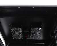19"-Netzwerkschrank SRK von IT-BUDGET - Komplettset - 38 HE - BxT 800x1000 mm - perforierte Doppeltüren vo + hi - 4 Aktiv-Lüfter - Flatpack - schwarz