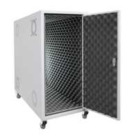 Schallgedämmter Tower-Gehäuse Schutzschrank T800 SILENCE - 1 SILENT-Ventilator - HxBxT 600x330x800 mm - weiß