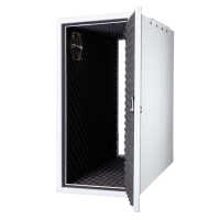 Schallgedämmter Tower-Gehäuse Schutzschrank T800 SILENCE - 1 SILENT-Ventilator - HxBxT 600x330x800 mm - weiß