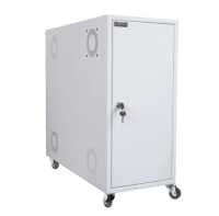 Schallgedämmter Tower-Gehäuse Schutzschrank T800 SILENCE - 1 SILENT-Ventilator - HxBxT 700x330x800 mm - weiß