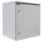 19"-Netzwerkschrank RESISTER Pro mit Regendach und Sockel - IP66 für Outdoor + Industrie - Vollblechtür - 16 HE - 600x600 mm - lichtgrau
