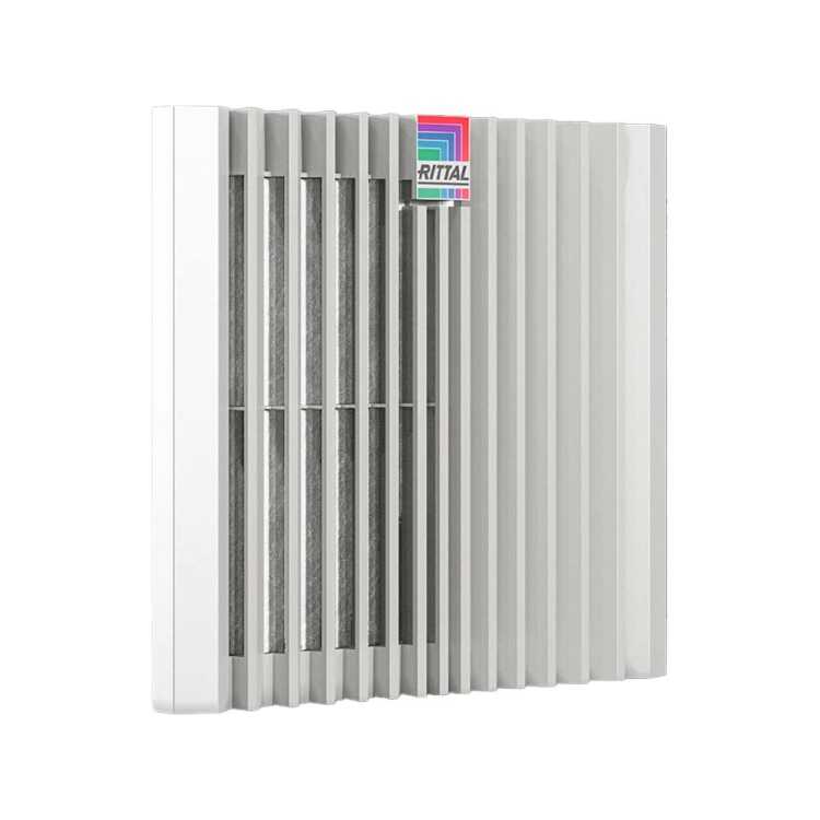 Blue e+ EMV Austrittsfilter von RITTAL - für Filterlüfter 3243.8xx/3244.8xx/3245.8xx - BH 323 x 323 mm - lichtgrau