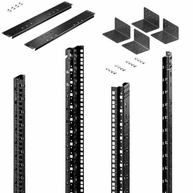 Aufrüstung einer Zusatz 19"-Ebene dynamic,hinten - für VX IT VX25 47 HE - B 800 mm - stahlblech, grundiert - schwarz