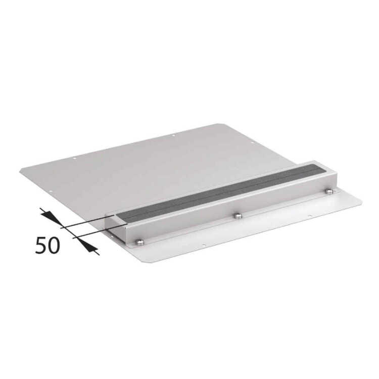 Abdeckplatte für SZB/Silence Rack Dach/Boden - Schaumdurchlass - 380x380 mm - lichtgrau