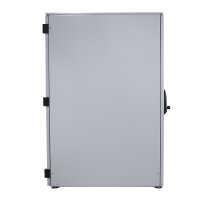 Schallgedämmter Serverschrank SCHÄFER IS-1 silenced - 25 HE - BxT 600x800 mm - Sichttür - Vollblechtür - Sockel - 2 Silent-Ventilatoren - lichtgrau