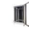 Schallgedämmter Serverschrank SCHÄFER IS-1 silenced - 25 HE - BxT 600x800 mm - Sichttür - Vollblechtür - Sockel - 2 Silent-Ventilatoren - lichtgrau