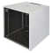Schallgedämmter 19"-Schrank SILENCE RACK Office - 10 HE - 1 SILENT-Lüfter - BxT 600x600 mm - Glastür - lichtgrau