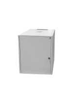 Schallgedämmter 19"-Schrank SILENCE RACK Office - 15 HE - 1 SILENT-Lüfter - BxT 600x600 mm - Vollblechtür - lichtgrau