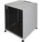 Schallgedämmter 19"-Schrank SILENCE RACK Office - 18 HE - 1 SILENT-Lüfter - BxT 600x800 mm - Glastür - lichtgrau