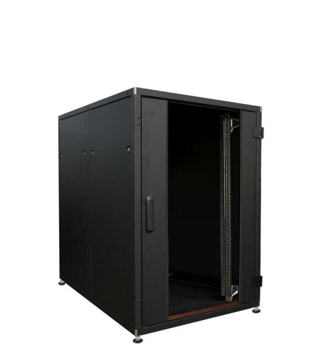 19"-Serverschrank SZB IT - 24 HE - 800 x 1200mm - Sichttür - Vollblechtür - schwarz