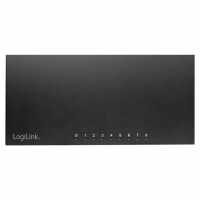Gigabit Switch von LOGILINK - 8 Port - 1 Gbit/s - Metallgehäuse - schwarz