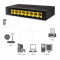Gigabit Switch von LOGILINK - 8 Port - 1 Gbit/s - Metallgehäuse - schwarz