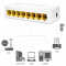 Switch von LOGILINK - 8 Port - 1 Gbit/s - Kunststoff - weiß
