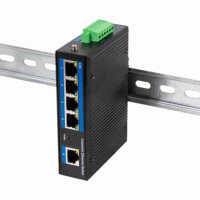 Industrial Switch von LOGILINK - 5 Port - 100 Mbit/s - Aluminium - schwarz