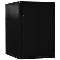 Schallgedämmter Serverschrank SILENCE RACK - 18 HE - 2 SILENT-Lüfter - 800 x 800 mm - Glastür - Rückwand - schwarz