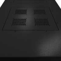 Schallgedämmter Serverschrank SILENCE RACK - 18 HE - 2 SILENT-Lüfter - 800 x 800 mm - Glastür - Rückwand - schwarz