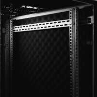 Schallgedämmter Serverschrank SILENCE RACK - 18 HE - 2 SILENT-Lüfter - 800 x 800 mm - Glastür - Rückwand - schwarz