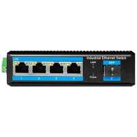 Industrial Switch von LOGILINK - 4 Port + 1 SFP Port - 1 Gbit/s - Aluminium - schwarz