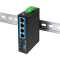 Industrial Switch von LOGILINK - 4 Port + 1 SFP Port - 1 Gbit/s - Aluminium - schwarz