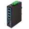 Industrial Switch von LOGILINK - 4 Port + 1 SFP Port - 1 Gbit/s - Aluminium - schwarz