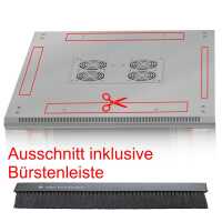 Anfertigung einer Kabelöffnung im Schrankkorpus,...