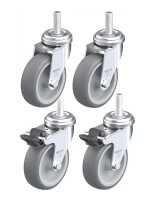 4 x Transportrolle - 2 gebremst - Befestigung M10...