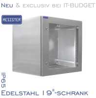19"-Netzwerkschrank RESISTER Pro - Edelstahl - IP66...