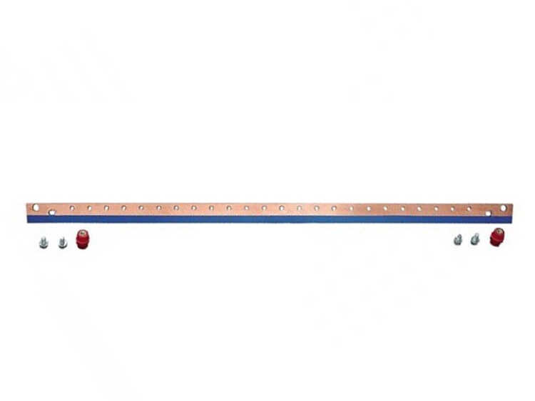 Erdungs- oder Potentialausgleichsschiene - Vollkupfer - mit Halterung - Länge 513,5 mm