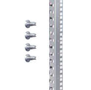 19"-Lochwinkel/ vertikale Montageschienen für IS-1 von SCHÄFER - 47 HE - 2 Stück