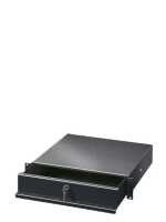 19"-Schublade von RITTAL - 2 HE - schwarz - Stahlblech - Tiefe 419 mm