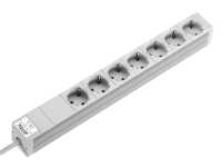 19"-Steckdosenleiste von RITTAL - 7 Schuko-Steckdosen - 2 m Anschlussleitung ohne Stecker