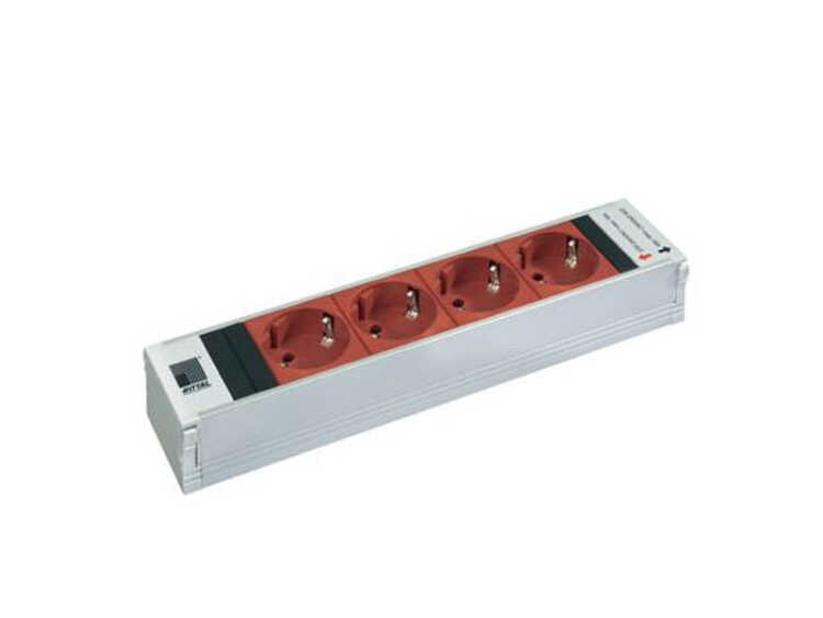 PSM Schuko Einsteckmodul von RITTAL - 4x Schuko - rot