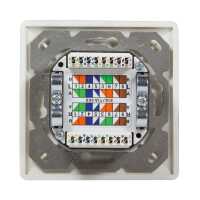 Cat.6A Universal Anschlussdose - UP+AP - 2 Port - signalweiß