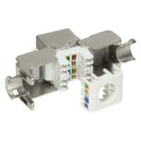 Keystone Buchse - RJ45 - Cat.6A - voll geschirmt - 180° - werkzeuglos