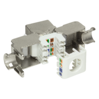 Keystone Buchse - RJ45 - Cat.6A - voll geschirmt - 180° - werkzeuglos