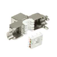 Keystone Buchse - RJ45 - Cat.6A - voll geschirmt - 180° - werkzeuglos - kleine Bauform - PoE++