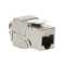 Keystone Buchse - RJ45 - Cat.6A - voll geschirmt - 180° - werkzeuglos - kleine Bauform - PoE++