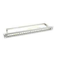 19" Keystone Patchpanel mit 1HE Stahlrahmen für...