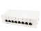 Patchpanel - Cat.6 - 8-Ports - geschirmt - lichtgrau