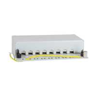 Patchpanel - Cat.6A - 8-Ports - geschirmt - lichtgrau