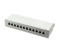 Patchpanel - Cat.6A - 12-Ports - 1 HE - geschirmt -...