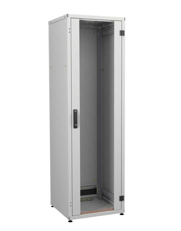 19"-Netzwerkschrank SZB IT - 45 HE - 600 x 600mm - Sichttür - Vollblechtür - lichtgrau