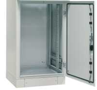 19"-Serverschrank/Netzwerkschrank SZE2 - Schutzart IP54 - 24 HE - BxT 600 x 800 mm - Vollblechtüren - Sockel - lichtgrau