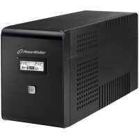 POWERWALKER by BLUEWALKER Line-Interactive USV-Anlage - VI 1500 LCD - 900 W - Eingang 1x C14 - Ausgang: 2 x Schuko, 2x IEC C13
