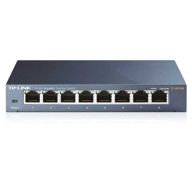 TP-LINK TL-SG108 8-port Metal Gigabit Switch - Switch - nicht verwaltet