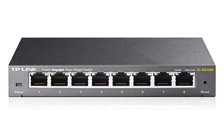 TP-LINK Easy Smart TL-SG108E - 8 Port Gigabit Switch - managed