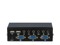 ARGUS Desktop-KVM Switch AS-21UA - Metall - mit 2 Ports