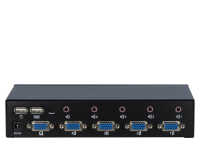 ARGUS Desktop-KVM Switch AS-41UA - Metall - mit 4 Ports